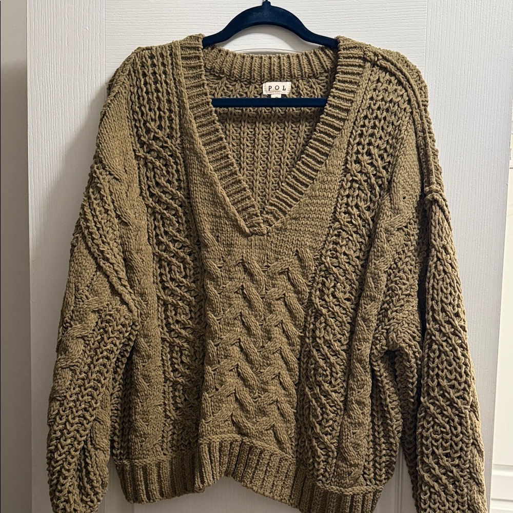 POL Women's V-Neck Sweater